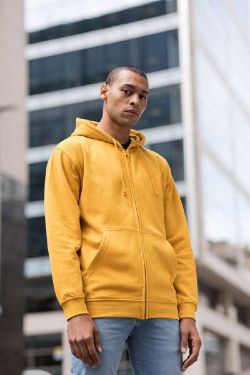 Cipzáros-kapucnis pulóver - uniszex - Image 3